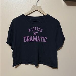 American Eagle Outfitters Black Crop Top